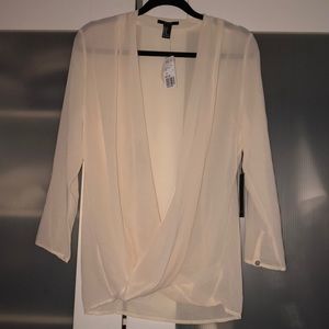 F21 Chiffon Surplice Blouse